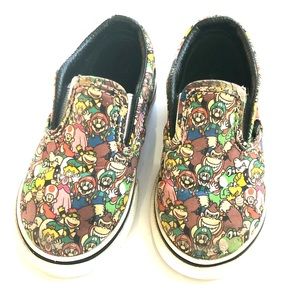 Vans slip ons super Mario brothers toddler size 6